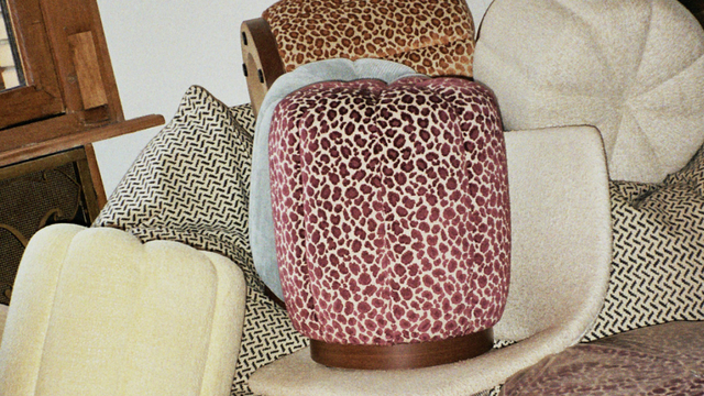 Pouf design sur-mesure en tissu couture – Clovi Paris