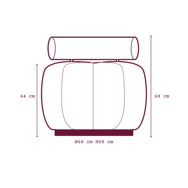 Le Gainsbourg - Fauteuil Pivotant Design - Tissu Faon Nobilis