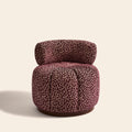 Fauteuil léopard - fauteuil design CLOVI PARIS en jacquard de velours - coloris fauve burgundy - fauteuil pivotant design - fauteuil Paris - Fauteuil boudoir - fauteuil salon - fauteuil chambre à coucher - fauteuil sur-mesure - particuliers, architectes, hospitality - fabrication française sur-mesure - custom-made armchair - luxury furniture - french savoir-faire - leopard armchair - swivel design armchair - interior design 