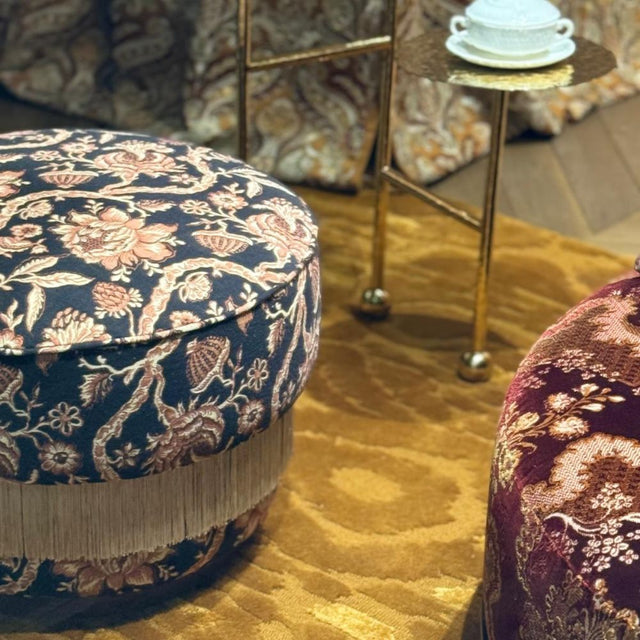 pouf design clovi paris- modèle Piaf- fabrication française - tissu lelièvre paris - lelièvre éditeur de tissus d'ameublement - sur-mesure-Clovi Paris designer pouf - French manufacture - Lelièvre Paris fabric - Lelièvre fabric designer - made to measure