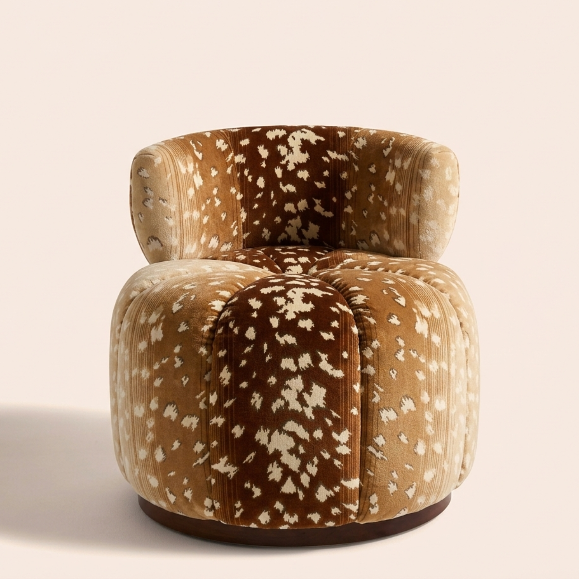 Le Gainsbourg - Fauteuil Pivotant Design - Tissu Faon Nobilis